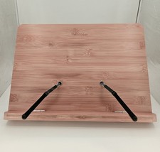 Adjustable wooden book stand - book,