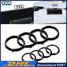Klavierschwarz Emblem für Audi A1 A4 A6 Kühlergrill Heckklappe 273X94mm 193x66mm