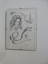 Handzeichnung,  handsigniert