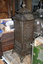 Gussofen Kanonenofen Art Deco Antiker Ofen  Loft  Armin Schiffer