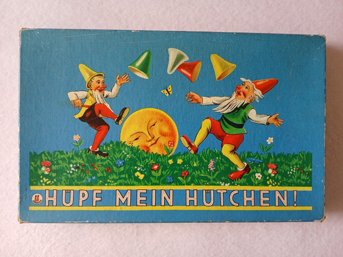 Vintage spiel hüpf - "hüpf, mein