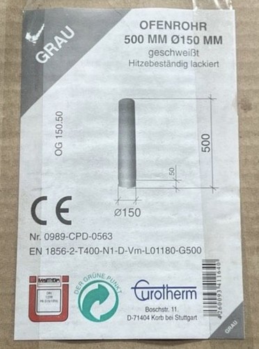 Ofenrohr 500mm