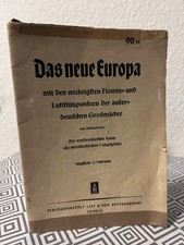 ❌SELTENER,DEUTSCHES REICH,KARTE❌Das Neue Europa-wichtigsten Flotten-& Luftstützp
