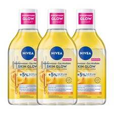 NIVEA Mizellenwasser Skin Glow Make-Up Entferner Serum-infused reinigend 3x400ml