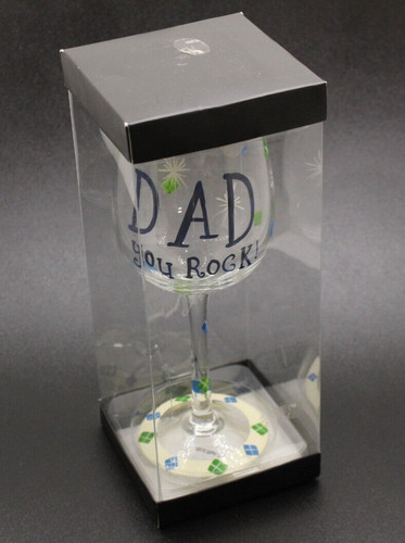 Wein glas dad you rock - dad,
