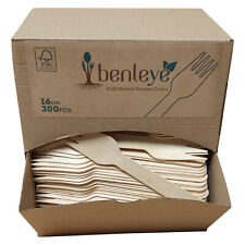 Einwegbesteck Holzbesteck: Gabeln 16cm aus FSC-Holz in praktischer Spender-Box