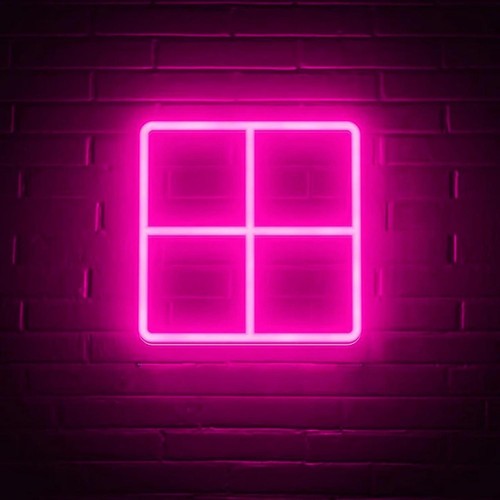 Neon led licht - baustein, schild