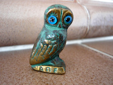 Eule  Messing Metall patiniert