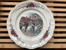 Sarreguemines Obernai France - Speiseteller - Reiter Motiv - Ø 25,5 cm