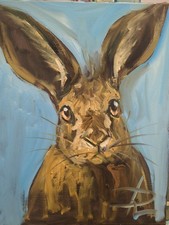 Ölgemälde Ölbild Bilder Modern Art Kunst Unikat Wandbild Tier 50x40