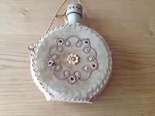 Feldflasche mit Lederbezug 