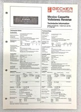 Becker Autoradio Technische