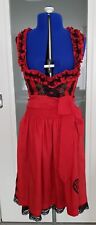 Dirndl/Tracht mit Schürze, Rot/Schwarz, Größe 34 von der Marke Landhaus