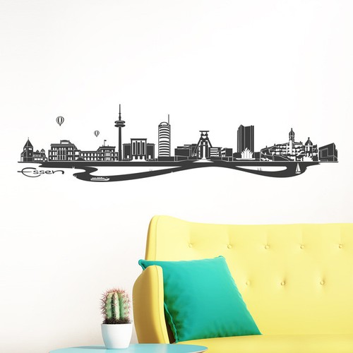 Skyline essen als wandtattoo - skyline,