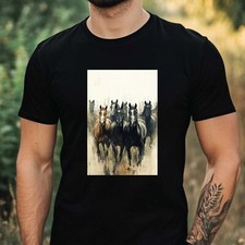 Herren T-Shirt Pferdeherde