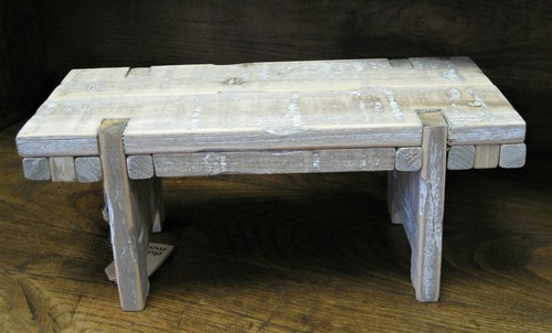 Shabby kleine bank hocker - kleine,