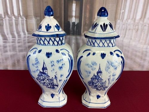 Deckelvase paar keramik mühle - deckelvase,