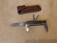 Vintage ZWILLING J.A. Henckels Altes Jagdmesser Taschenm.mit Horngriff 5-Teilig