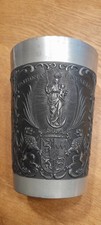 Trinkbecher aus Zinn / München/Patrone Bavaria von G.Muster-Schutz/ Mory , 11cm