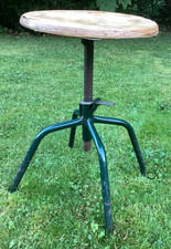 Original Alter Werkstatthocker drehbar HOCKER Vintage Industriehocker  Werkstatt