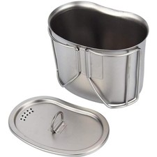 Feldflaschenbecher Edelstahl Trinkflasche Camping Wasserflasche Kantine