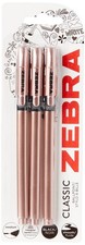 Zebra Pen Z Grip Black Pens Ballpoint, Super Trendy Rose Gold Ballpoint Pens wit
