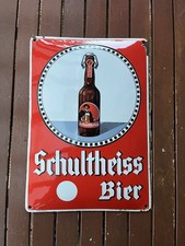 Emailschild Schultheiss Bier Original 1934 Kleinformat Emaille Schild