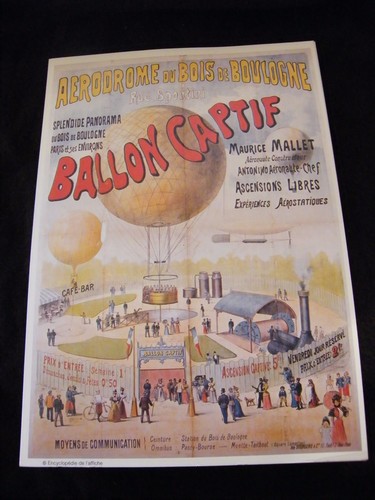 Plakat fesselballon flugplatz - fesselballon,