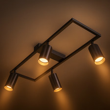 Spotleuchte schwenkbar Schwarz Spot Deckenlampe Wandleuchte GU10 LED