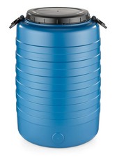 Weithalsfass Fasssilage Gepäcktonne Gärfass Gärbehälter Futtertonne 60 L blau