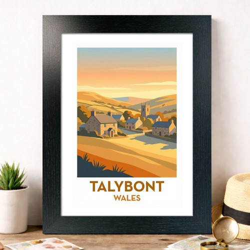 Talybont wales reise poster - wales,