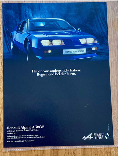 Renault alpine a310 - renault, v6