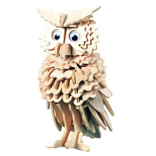 Eule typ 3d holzbausatz - eule,