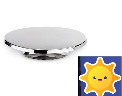 Tortenplatte mit fuß chrom - mit,