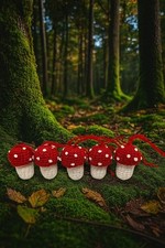 Gehäkelte fliegenpilze rot - 5,