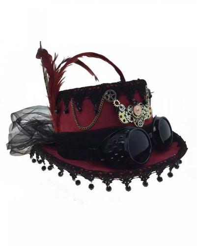 Eleganter steampunk damenhut - steampunk,
