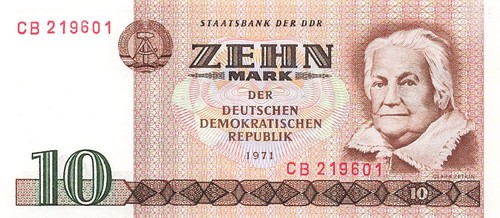 Ddr banknote mark 1971 - 10,