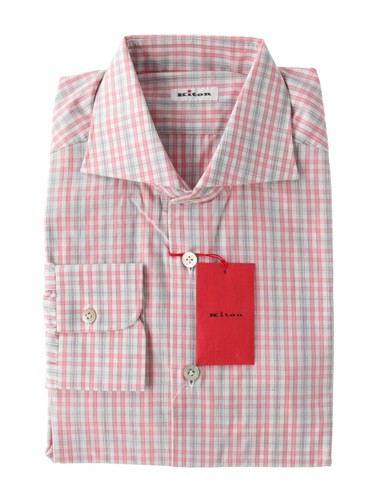 Kiton pink karomuster - pink,
