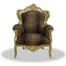 Barock sessel stoff leoparden - sessel,