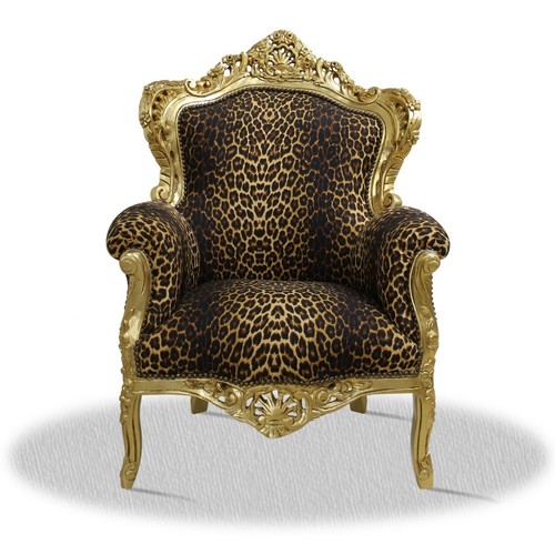 Barock sessel stoff leoparden - sessel,