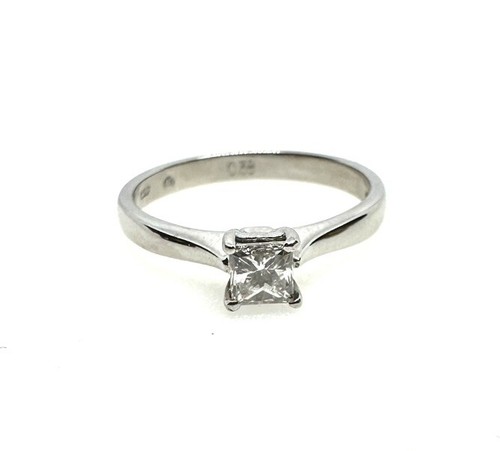 Platin diamant solitär ring - diamant,