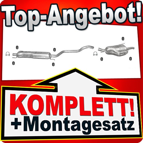 Auspuff für opel zafira - auspuff, a