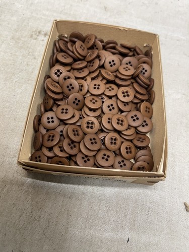10x knöpfe braun - braun, mm