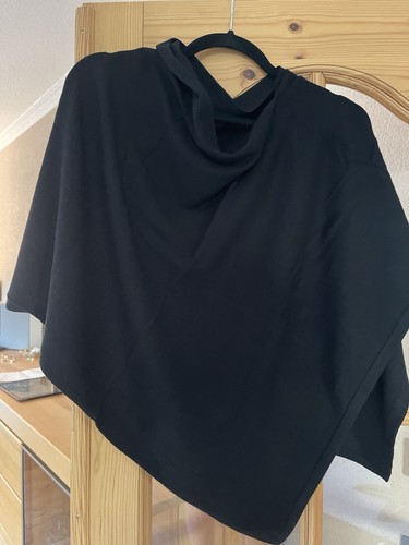 Poncho neu ohne eti schwarz - ohne,