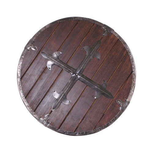 Rundschild aus holz mit - holz,