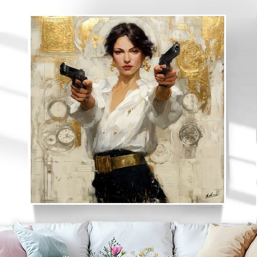 Leinwand bild elegant - bild, frau