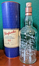 Leere Flasche - handgraviert - Glenfarclas 12 Jahre Coronation King Charles III