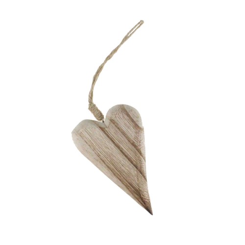 Hänger holz herz natur - herz,