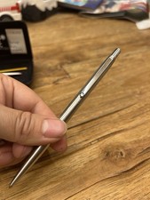 MONTBLANC SL Kugelschreiber Slim Line Stahl & Chrom neuer Mine / Druck Mechanik