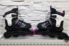 HUDORA Inline Skates Kinder, Schwarz Lila-Rollschuhe,Gr. 37-40 Verstellbar,ABEC